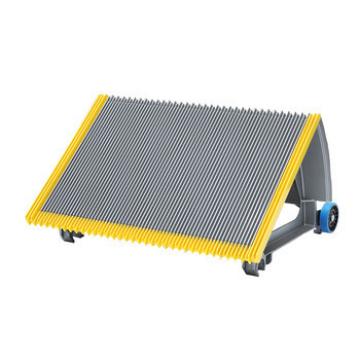 600mm Gray Escalator Aluminum Step With Navy-blue Roller