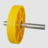 dual adjustable pulley for elevator deflector sheave