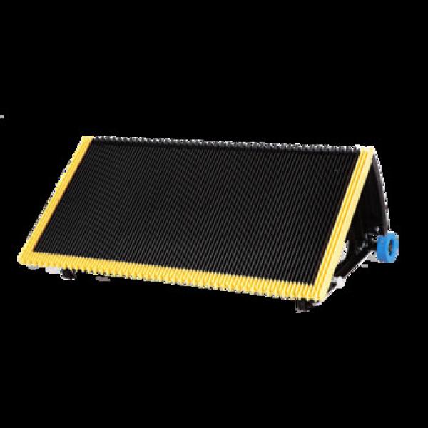 800mm Black Escalator Stainless Steel Step With 3 Side Yellow Plastic Strip #1 image