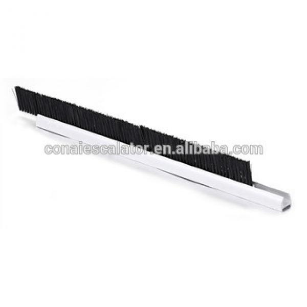 CNSB-006B cheap SJEC 20 mm Aluminum base Escalator safety skirt panel brush in up circular arc with single Nylon brush #1 image