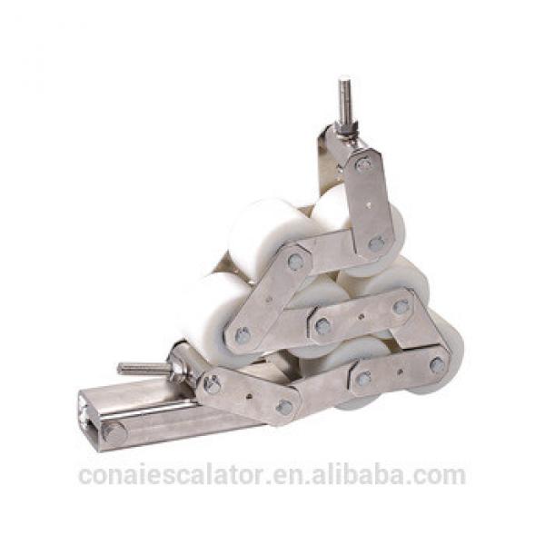 CNHC-014 Escalator Handrail Pressure Chain with 7 white Rollers 76*54mm - 6201 bearing #1 image