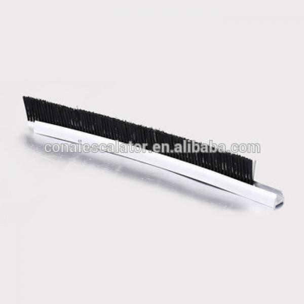 CNSB-002 Escalator safety skirt panel brush in straight line with double Nylon brush and 20 mm Aluminum base #1 image