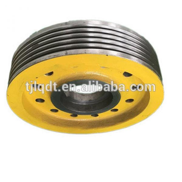 China manufacture elevator parts with cast-iron elevator wheels,accessories parts of xizi elevator #1 image