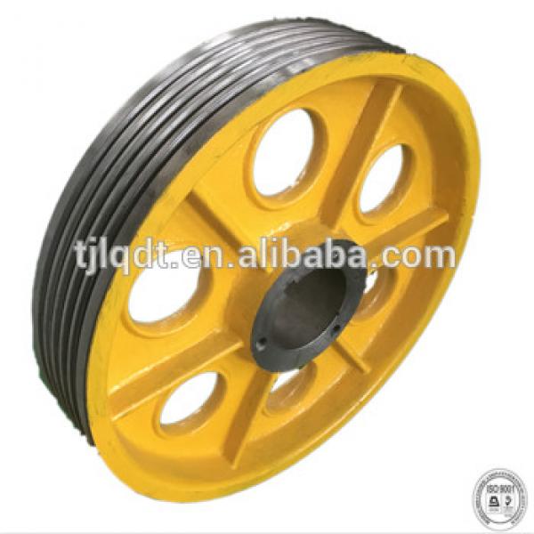 high speed T main machine traction wheel for elevator ,lift spare parts wheel #1 image