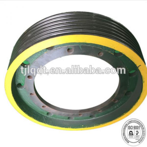 China manufacture kone lifts elevator traction wheel ,elevator spare parts #1 image