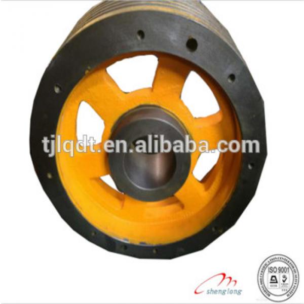 cast iron wheels or elevator lift traction wheel for thyssen elevator parts #1 image