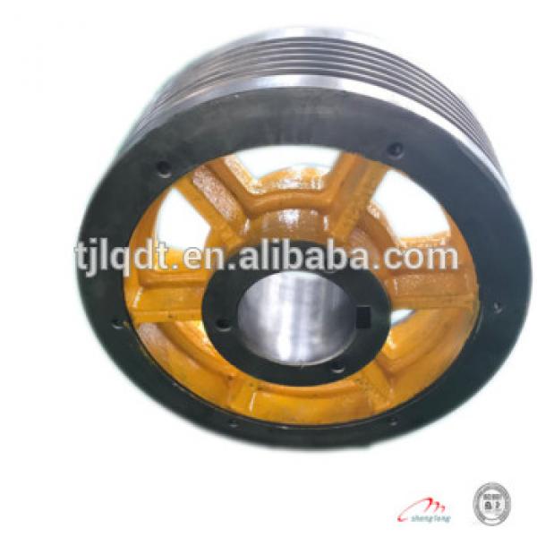 cast iron traction sheave of elevator parts with elevator wheels specification 480*5*12 #1 image
