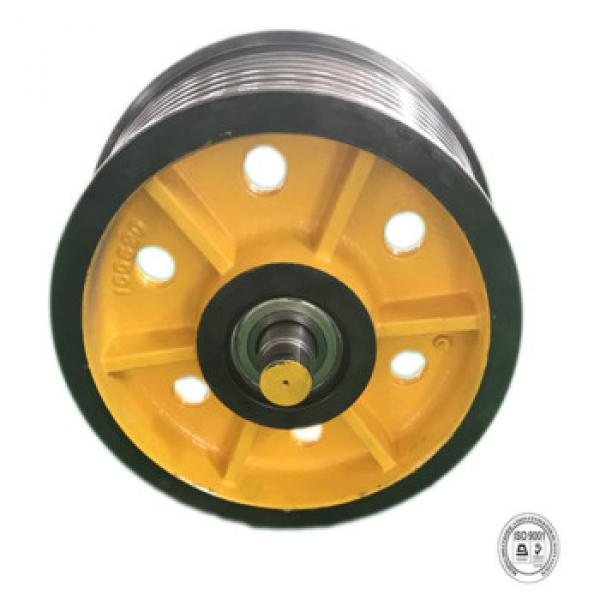 Chinese manufacturer elevator cast iron wheels and diversion sheave ,lifts elevator parts #1 image