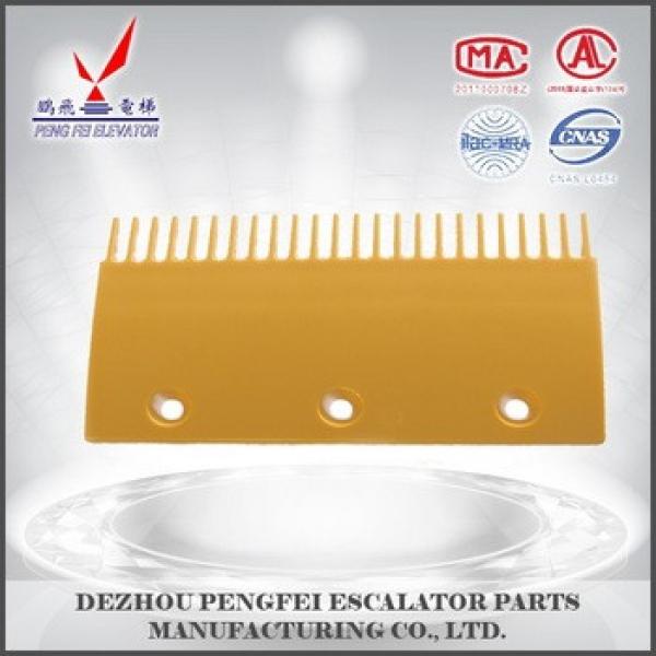 Yellow comb plate for Thyssen escalator Plastic escalator square parts list #1 image