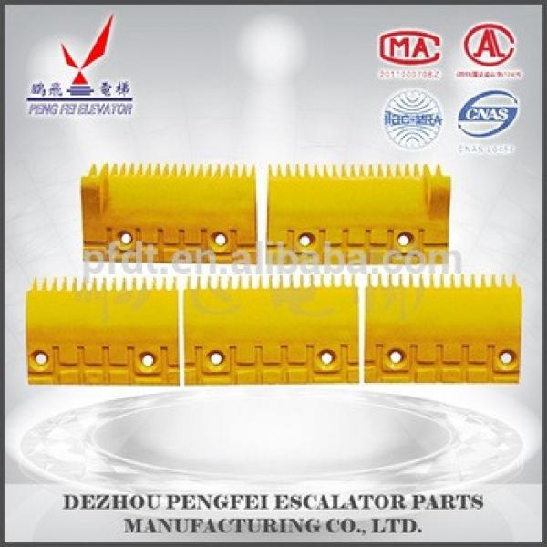 sigma elevator parts sigma Lg comb plate 19teeth /15 teeth yellow plastic escalator comb plate #1 image